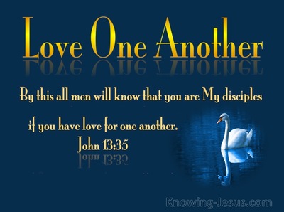 John 13:35 Love One Another (yellow)